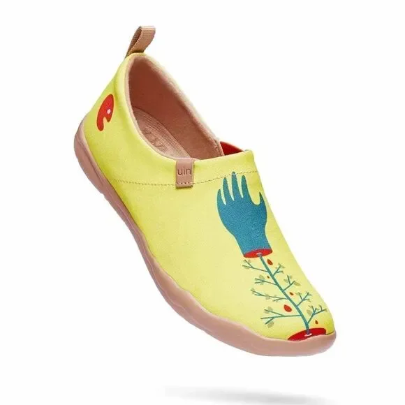 UIN Women's Canvas Slip-On Ladies Travel Shoes (Hands of Nature Toledo) No Box - Picture 7 of 9
